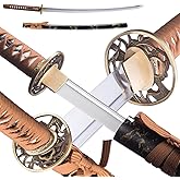 TUONEX Handmade Sharp Katana, Traditional Clay Tempered 1060/9260/T10 Steel, Full Tang Real Katana Sword, Authentic Japanese Craft Samurai Sword