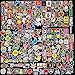 Sticker Decals(400pcs),Sanmatic Laptop Vinyl Stickers for Waterbottles,Skateboard,Luggage,Motorcycle,iPhone,MacBook,Wall,DIY Party Supplie Patches Cool Decal