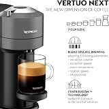 Nespresso Vertuo Next Coffee Machine by De'Longhi with Aeroccino Dark Grey view 4