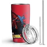 20 Oz Stainless Steel Tumbler Leak Proof Tumbler with Straw and Lid, Travel Coffee Mug for Home Outdoor, Thermal Cups for Hot and Cold Drinks