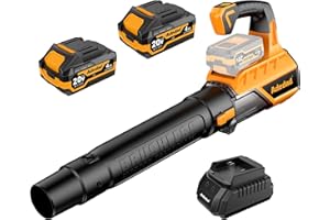 Cordless Leaf Blower 470CFM Brushless Battery Powered Leaf Blowers with 2x4.0Ah Batteries and Charger,Electric Leaf Blower fo
