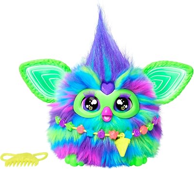 Furby Galaxy Glow in Dark Interactive Plush Toy English Galaxie Voice Unlock 5