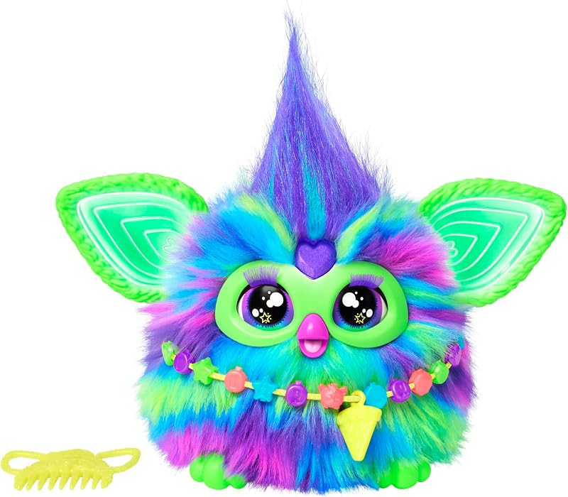 Furby Galaxy Glow in Dark Interactive Plush Toy English Galaxie Voice Unlock 5
