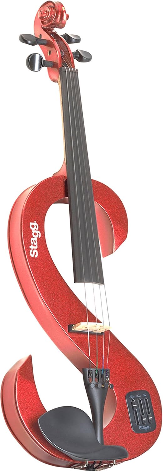 Stagg EVN 4/4 MRD Electric Violin Outfit - Metallic Red - Image 3