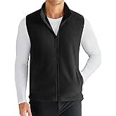 COOFANDY Men's Polar Fleece Vest Lightweight Sleeveless Zip Up Jacket Casual Outerwear Outdoor Golf Vests