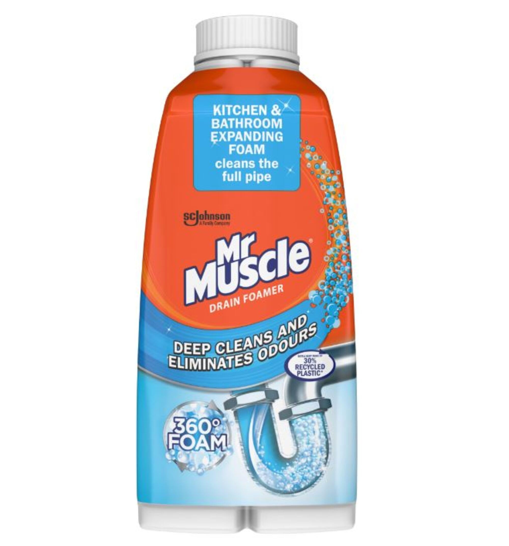 Mr Muscle Drain Foamer (500 ml) Drain Cleaning Foam to Unblock & Eliminate Odour