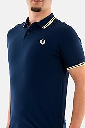 Fred Perry Men's Twin Tipped Shirt, French Navy/Ice