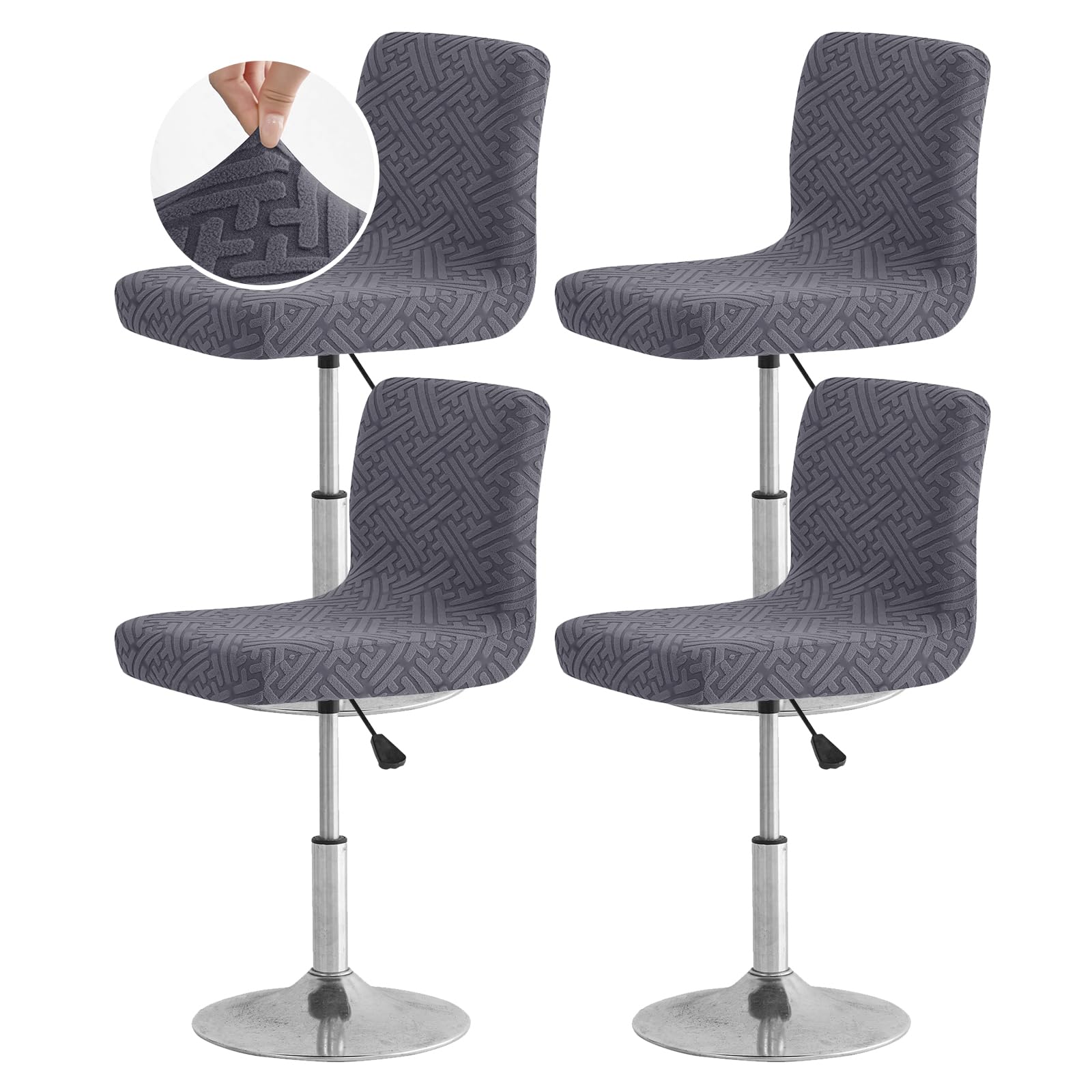 FUANGUI Bar Stool Covers with Backs, 4 Pack Stretch Bar Stool Chair ...