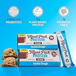Munk Pack 15g Probiotic Protein Bars - 1g Sugar, 4g