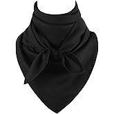 GERINLY Cotton Polyester Wild Rag, 35 Inch XL Bandana Extra Large, Solid Color Western Cowboy Head Scarf Square