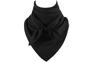 GERINLY Cotton Polyester Wild Rag, 35 Inch XL Bandana Extra Large, Solid Color Western Cowboy Head Scarf Square