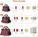 Lifewit Lunch Bag 24L Insulated Cooler Burgundy 40 Cans Soft Tote view 8