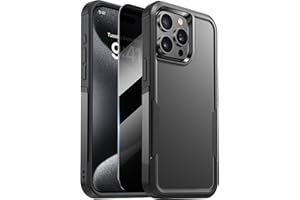 Diaclara Designed for iPhone 15 Pro Max Case, [with Privacy Screen Protector] [Anti Spy] [Military Grade Drop Protection] Hea