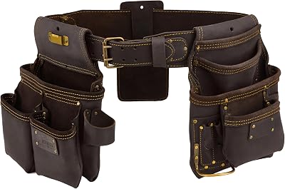 OX Pro Framer's Tool Rig Oil Tanned Top Grain Leather Work Apron Pouch