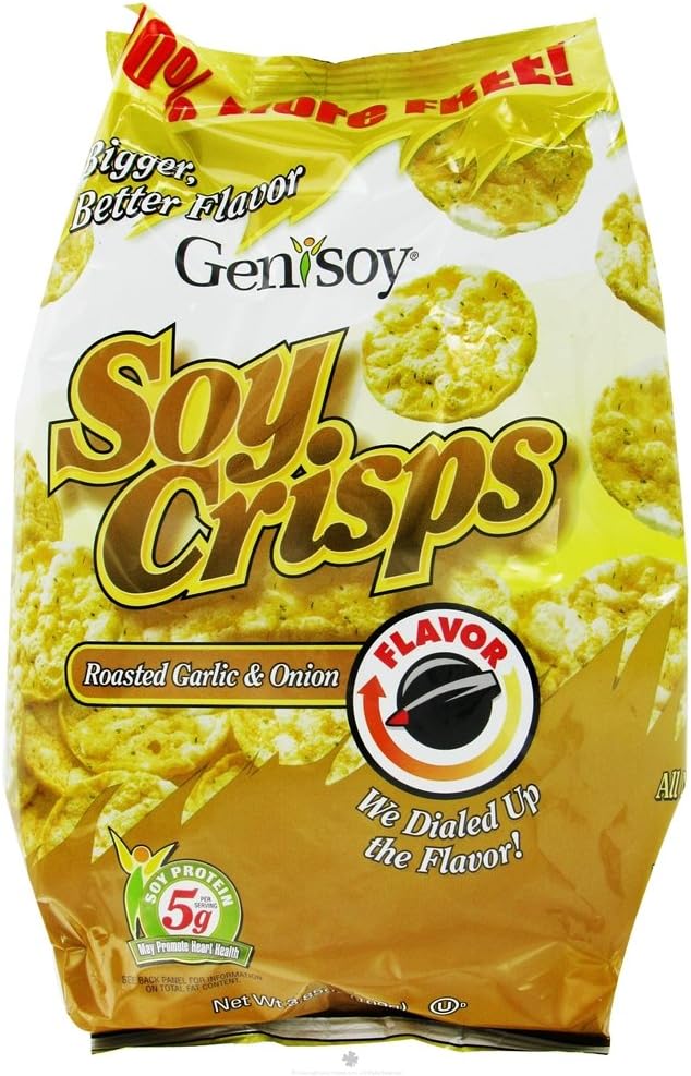 GeniSoy Soy Crisps 12 385 oz (109 g) bags Onion Health