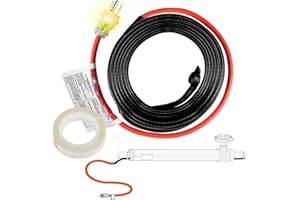 HEATIT Heat Tape for Water Pipes - Prevent Freezing, Easy Installation for Metal & Plastic Pipes, CSA & ETL Certified Pipe Heating Cable, All-Weather Protection Energy-Saving HISD 18ft, 7w/ft, 120V