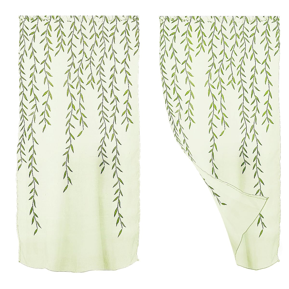 IMIKEYA Wicker Curtains Window Sheer for Bedroom Living Voile Curtain Privacy Panel