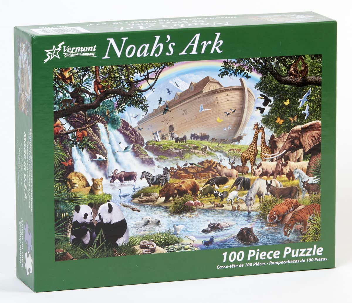 Vermont Christmas Company Noah's Ark Jigsaw Puzzle 100 Piece, Large Pieces Perfect for Kids and Seniors
