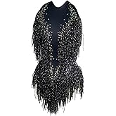 Yoyomomozi Sparkly Diamante Fringe Bodysuit Women Sexy Dancer Leotard Celebrate Outfit Prom Bar Birthday Nightclub Costume