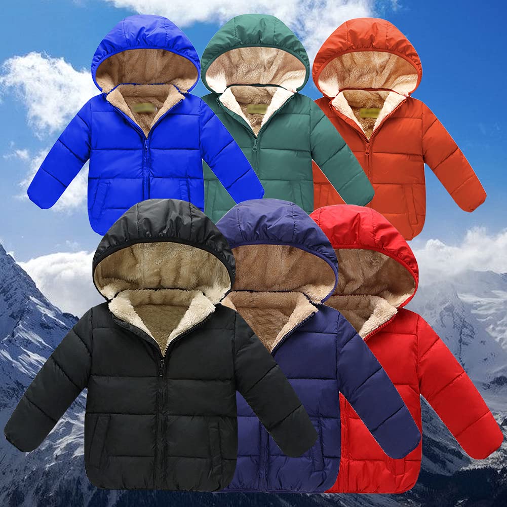 Baby Girls Boys' Winter Fleece Jackets With Hooded Toddler Cotton Dress Warm Lined Coat Outer Clothing
