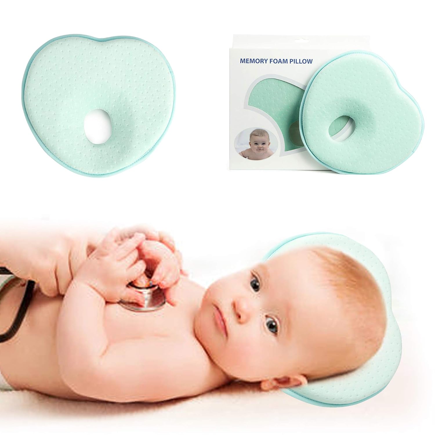 Baby Baby Pillow Health Memory Foam Infant Shape Toddler Oval for head