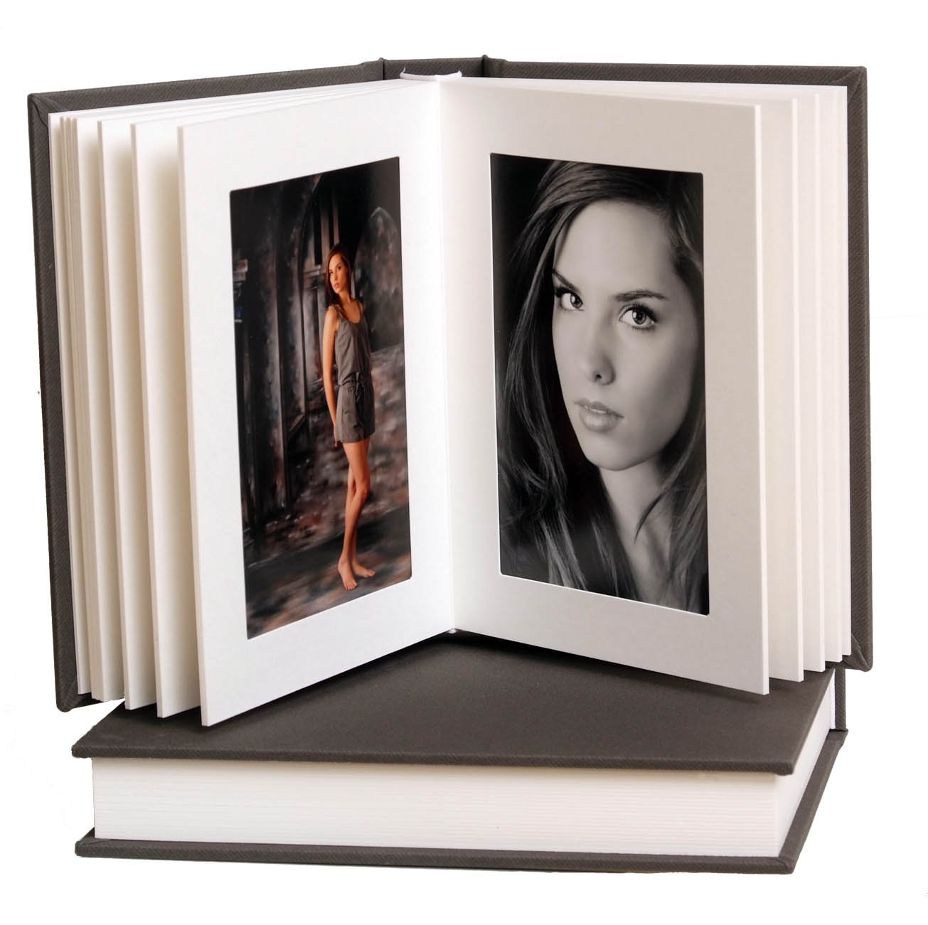 Artisan Grey/White Slipin Album 4x6 5 Pages/10 Photos Photo Albums