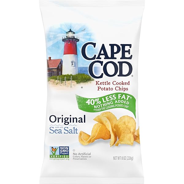 CAPE COD POTATO CHIPS, LESS FAT ORIGINAL KETTLE...