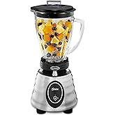 Oster Classic Series Heritage Blender with 6-Cup Glass Jar, 1000 Peak Watts, 600 Rated Watts, Stainless Steel Countertop Blender