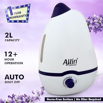 Allin Exporters PH906 Cool Mist Dolphin Humidifier Adults and Baby Bedroom 2 L Portable Room Humidifier