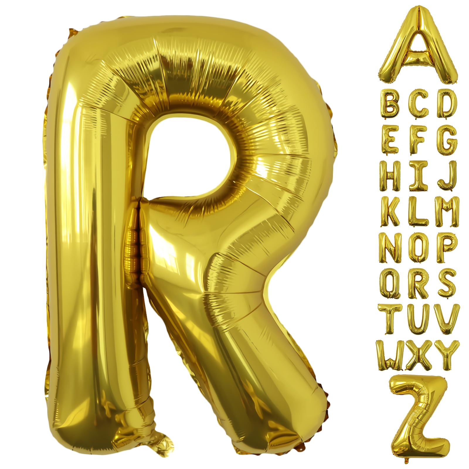 Photo 1 of “40” Inch Large Gold Letter Balloons, Big Size Jumbo Helium Mylar Foil Party Balloons"R"for Birthday Party Decorations, Party Wedding Bachelorette Bridal Shower Decoration Holiday Balloon Decoration