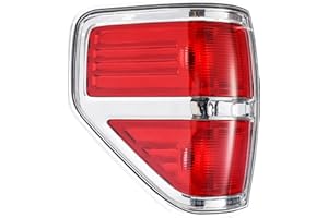 Boine Compatible With 2009 2010 2011 2012 2013 2014 Ford F150 F-150 Left Driver Side Tail Light Housing - Chrome trim