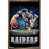 Trends International NFL Las Vegas Raiders – End Zone 20 Wall Poster, 22.375" x 34", Bronze Framed Version