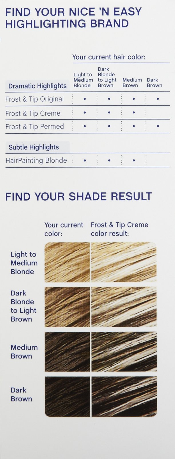 Clairol Nice N Easy Frost Tip Highlighting For Light Blonde To