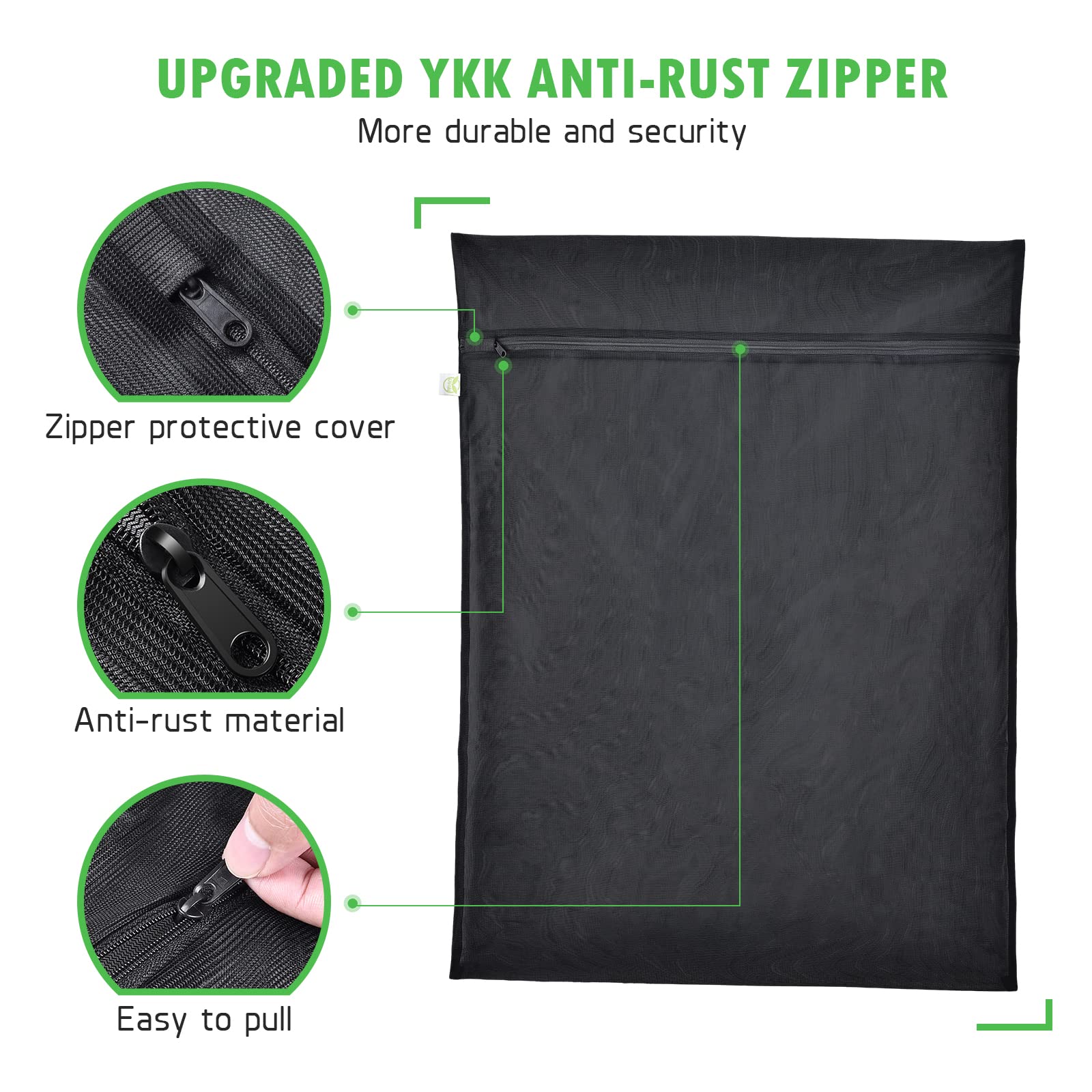 2 Pack Mesh Laundry Bags 24 x 32 inch Laundry Garment Bag Mesh Large Lingerie Wash Bags Zippered Garment Washing Net for Underwear Hosiery Blouse Sweater Dress