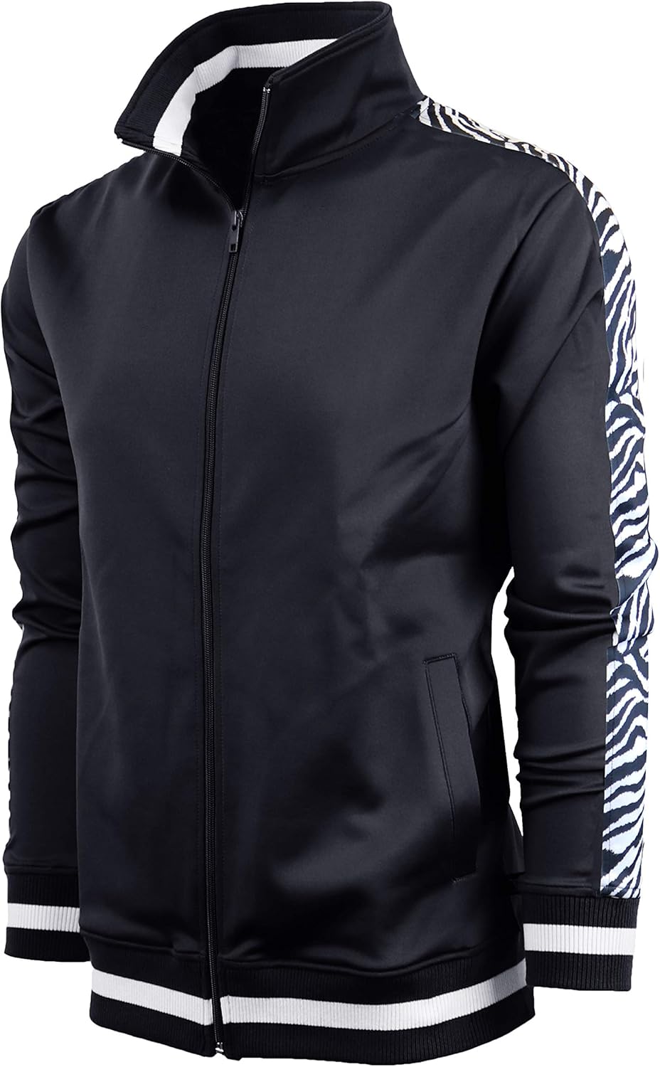 SCREENSHOT Mens Urban Hip Hop Premium Track Jacket - Slim Fit Side Taping Sportswear Urbanwear Streetwear Fashion Top at  Men’s Clothing store
