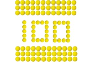 Rival Balls 100 Rounds for Nerf Rival, Refill Balls for Roundhouse Pathfinder Finisher Prometheus Etc- Yellow
