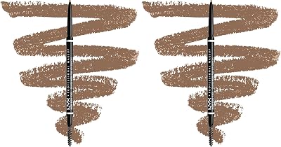 NYX Micro Brow Pencil Dual Ended Taupe Pack of 2 Vegan Formula