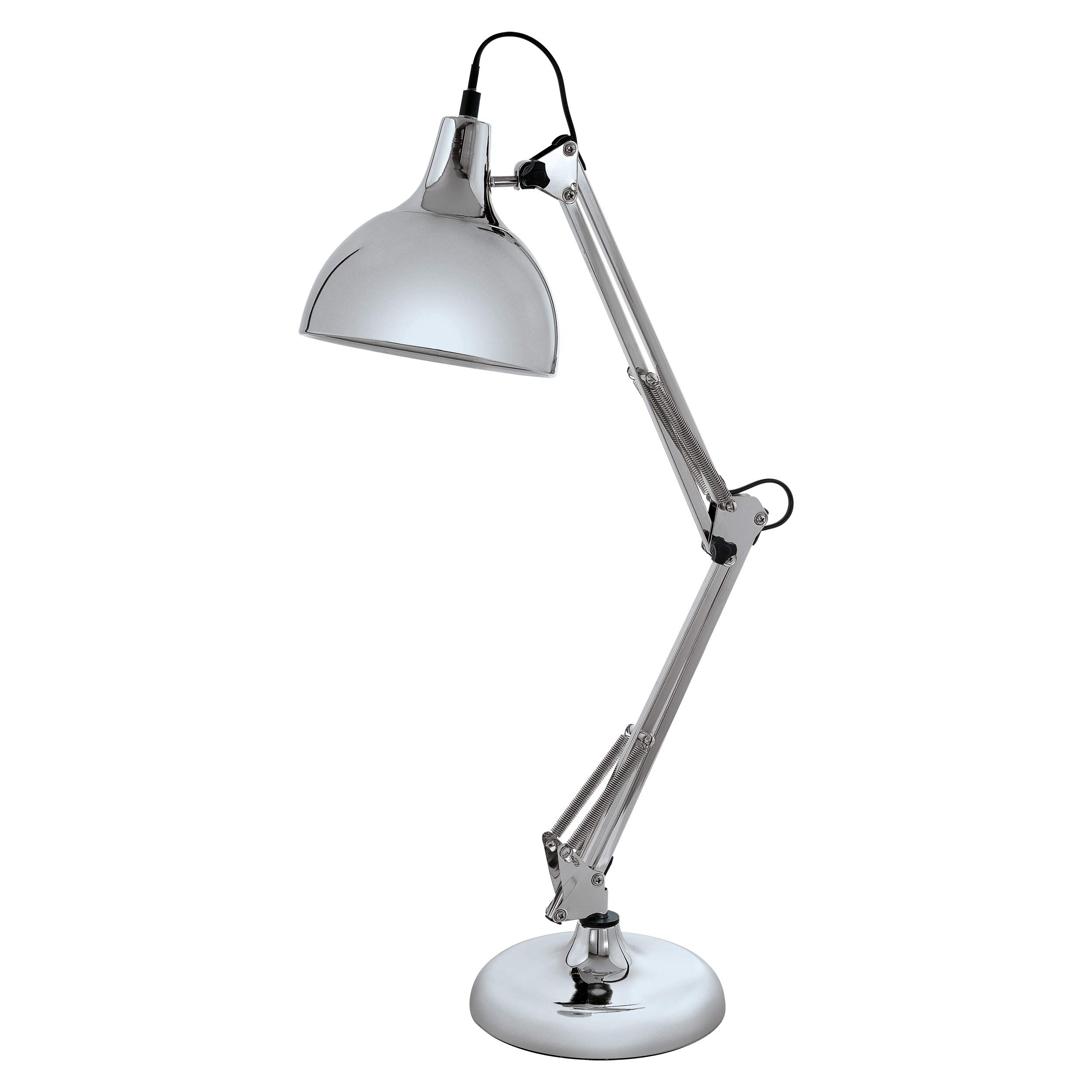 EGLO 94702 E27 Modern Chrome Adjustable Desk Lamp 'BORGILLIO'