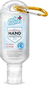 Star Brite Safe Hands Hand Sanitiser Gel 70% Alcohol Pack of 10 50ml with Clips view 3