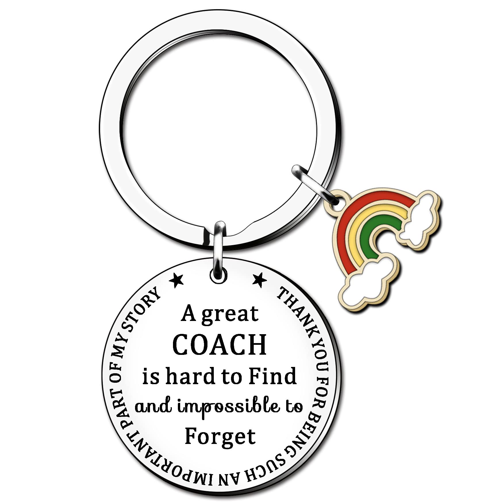 HULALA Thank You Coach Gifts For Men Women Keyring Keychain A Great Coach Is Hard To Find And Impossible To Forget Football Rugby Coach Key Ring Leaving Retirement