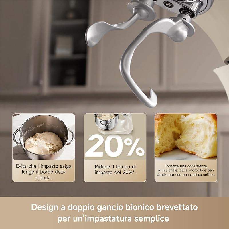 BioKnead Robot da Cucina, 12 Velocità Precise