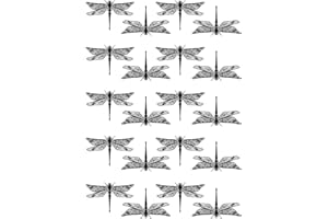 CAPTIVE DECALS Dragonfly Dragonflies 20 pcs 1 Inch Black Fused Glass Decals