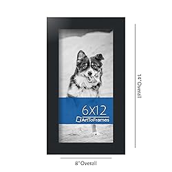 ArtToFrames 6x12 Inch Black Picture Frame, This