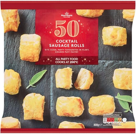 Morrisons Cocktail Sausage Rolls 800g Frozen Amazon Co Uk Grocery