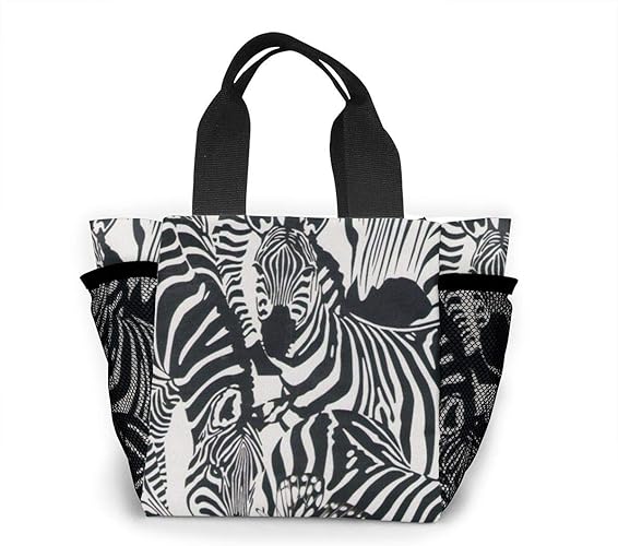 Amazon ゼブラ柄 トートバッグ レディース ハンドバッグ おしゃれ 買い物バッグ 個性 エコバッグ スポーツトートバッグ 人気 マザーバッグ ランチバッグ Na トートバッグ