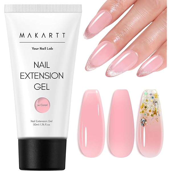 2-in-1 Polygel-Nagelbürste & Picker – Doppelendig, Edelstahl, Rosa, 17 Cm