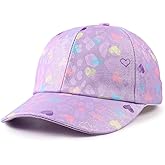 Girls Baseball Cap Kids Cute Sun Hat Adjustable Trucker Hats Toddler Rainbow Floral Ponytail Caps Spring Summer