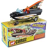 Corgi Toys CD54321062 107 - Bat Boat With Batman &amp; Robin figures and Die - Cast Trailor special Trailor coupling to fit Batmobile RT26701 1:46 Scale Souvenir Gift for men or women