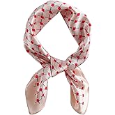 QBSM Womens 23.6 inch Satin Silk Feeling Formal Square Neck Scarf Head Hair Wraps Kerchief
