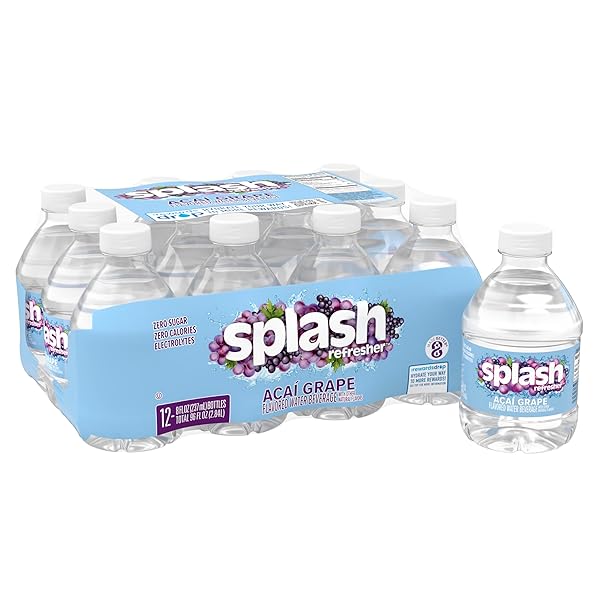 SPLASH REFRESHER ACAI GRAPE FLAVORED WATER, 8 FL...